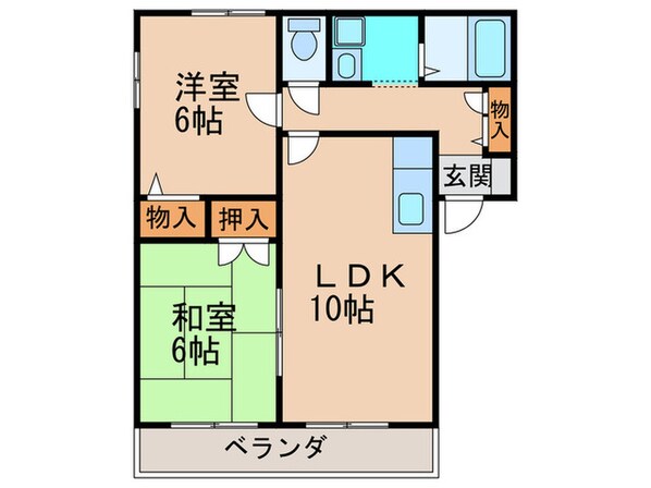 ラ・レモンドＡ棟の物件間取画像